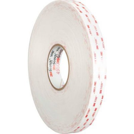 BOX PACKAGING 3M„¢ 4930 Double Sided VHB„¢ Acrylic Foam Tape 1/2" x 5 Yds. 25 Mil White VHB493012R